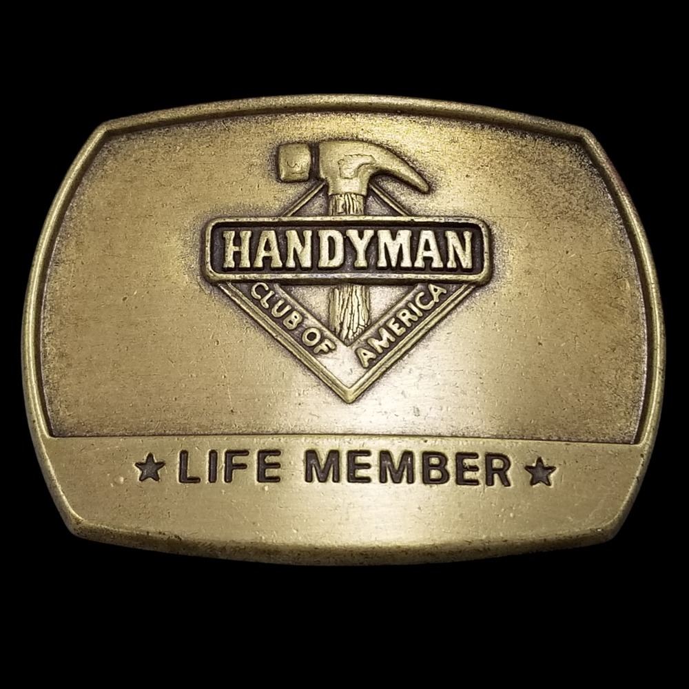 Vintage 1996 Handyman Club of America Life Member Belt Buckle Collectible